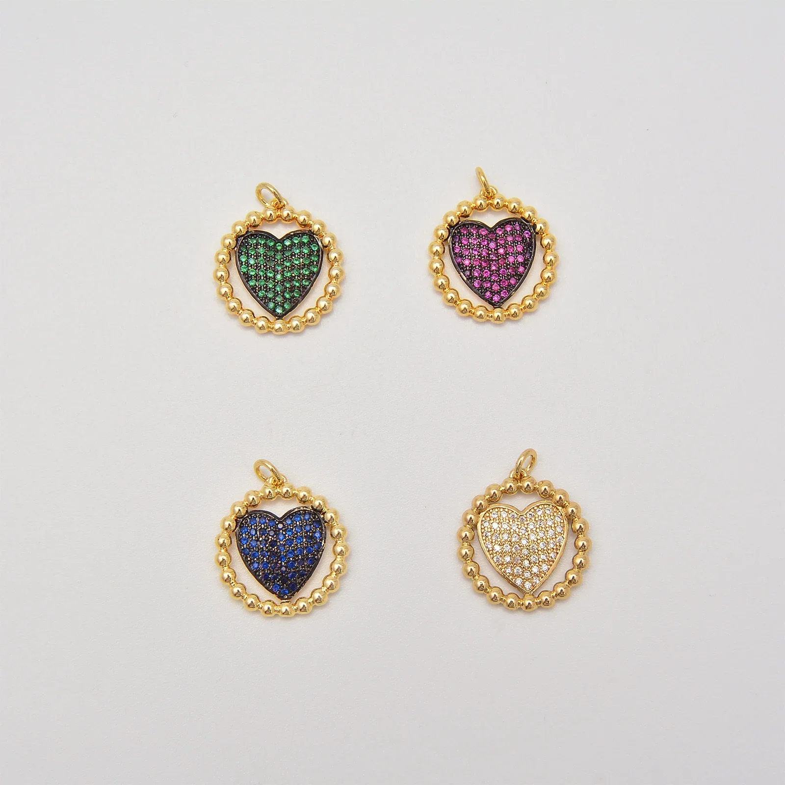 5 Pieces Color Lady Pendants Zircon Jewelry for DIY Necklace Earring Bracelet Making Supplies Evil Eyes Heart Shape Accessories