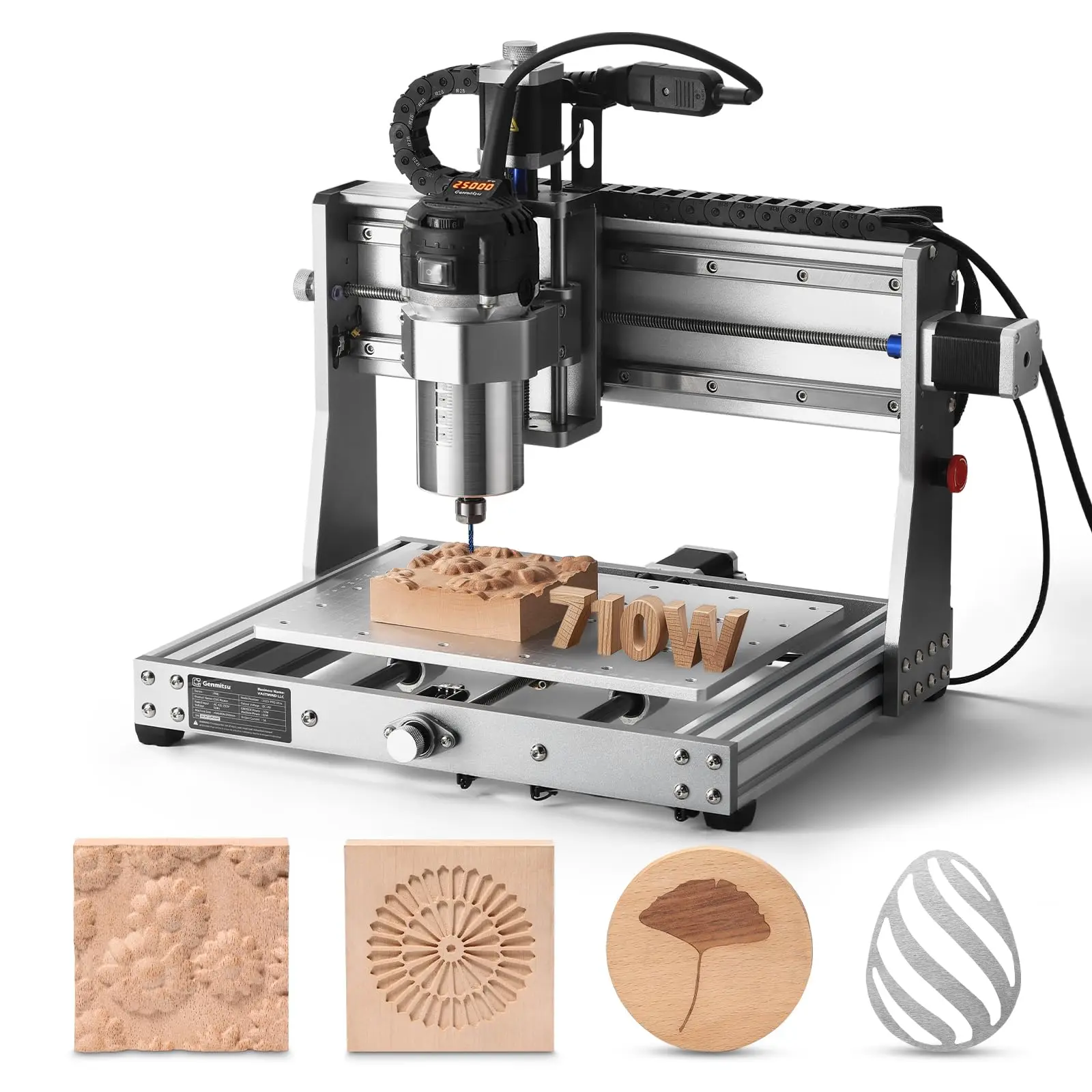 Genmitsu 3020-PRO Ultra CNC Router Machine All Metal Engraver 710W Spindle Wood PCB Acrylic MDF Carving Milling Desktop Cutter