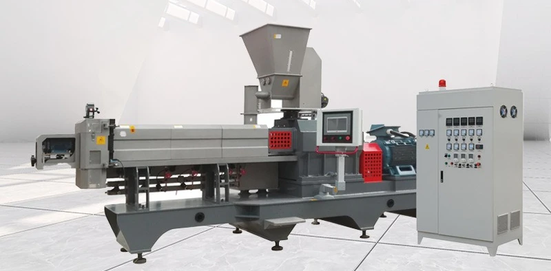 Acero inoxidable, doble tornillo, puffer, extrusión, comida inflada, extrusión