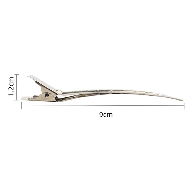 10Pcs Hair Care Clips Stainless Steel Hairdressing Sectioning Clips Clamps For Hairdressing Tools`~