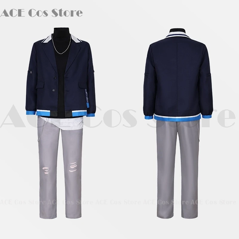 VBS Aoyagi Toya Cosplay Costume Wig Project Sekai Colorful Stage Cosplay Uniform New Halloween Party Anime Convention Mens Suit