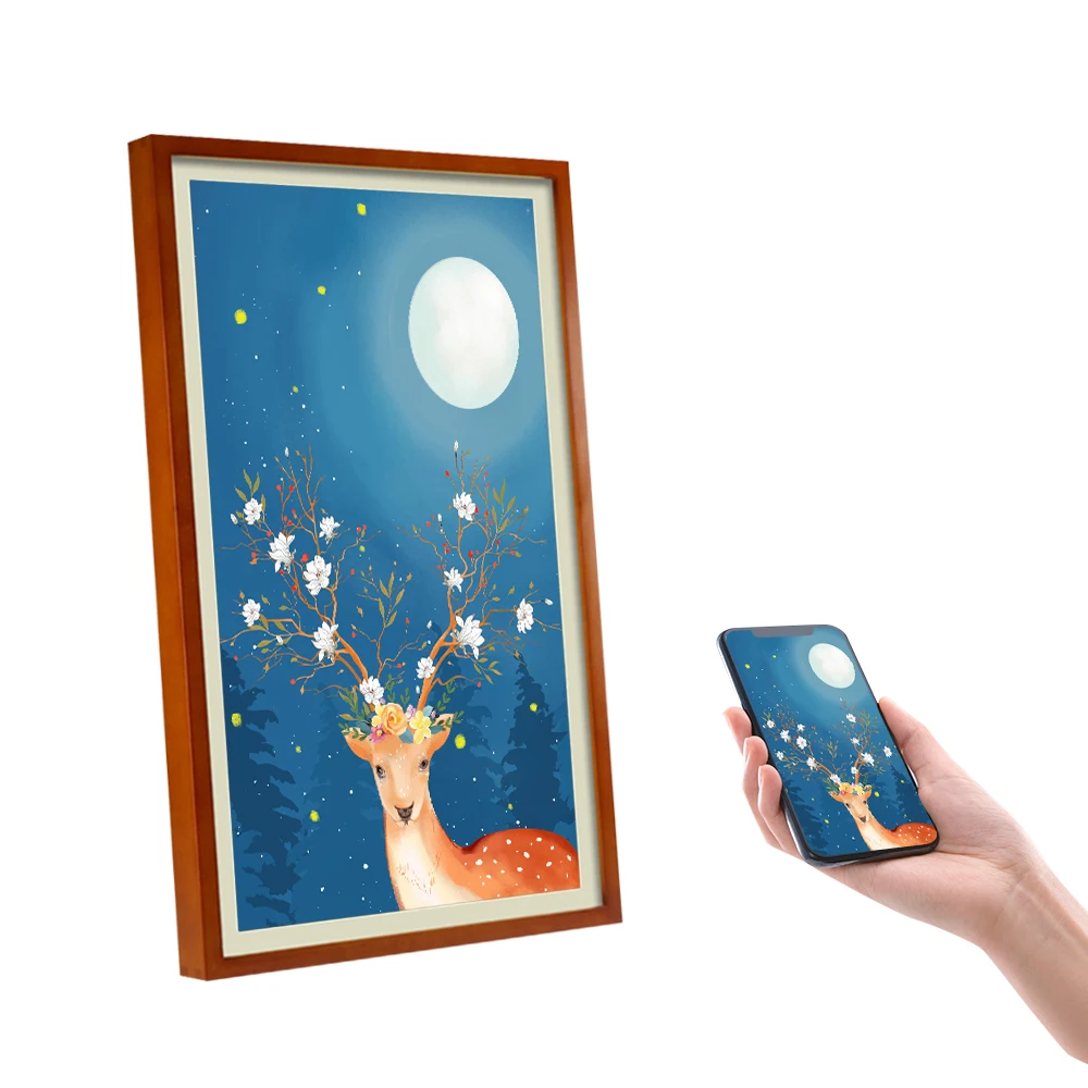 

HD WIFI APP NFT Digital Photo Frame 2k 4k Display NFT Videos Photo Frame Manufacturers Wholesale 21.5 Inch Android Wood 3 Year