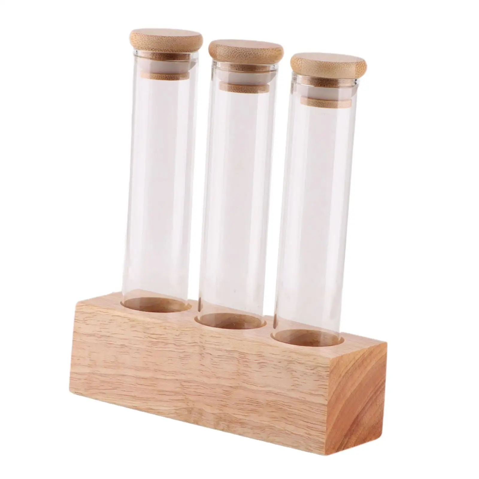 Coffee Containers with Shelf Coffee Bean Test Tube with Display Rack Tea Sugar Canister Coffee Bean Dispenser for Coffee Shop