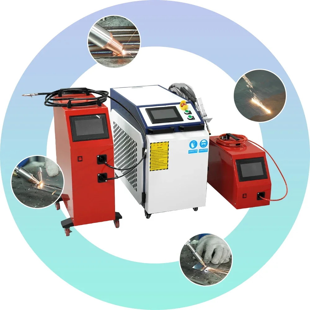 4 in 1 Handheld Fiber Welding Cleaning Machine 1000W 1500W 2000W 3000W for Metal Processing Portable Welding Equipment