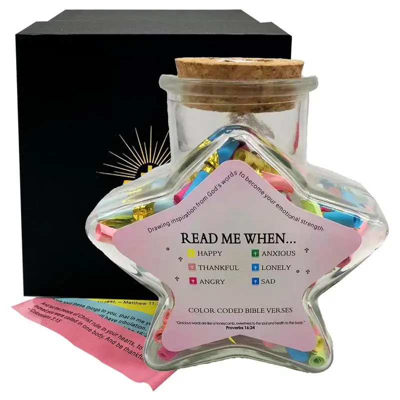

Bible Verses In A Jar Scripture Verse Jar Inspirational Prayer And Reflection Supplies For Family Church Activities