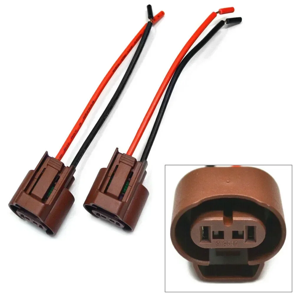 2x Auto Wire Pigtail Female U 9006 HB4 14 Gauge Wire Plastic Plug Copper Wire Two Harness Fog Light Socket Connector Lamp Bulb