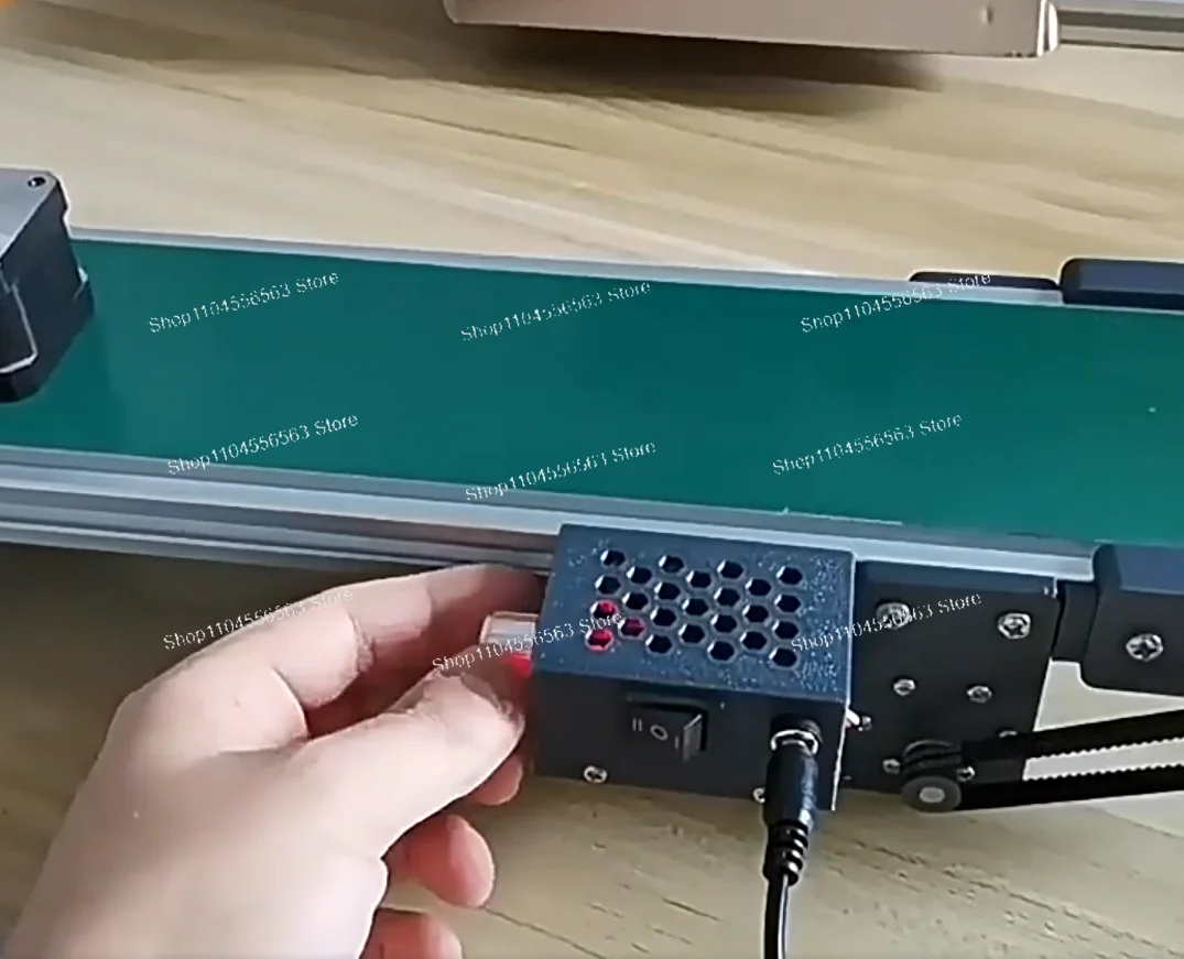 10*50 10*70 Mini PVC Desktop Conveyor Belt with Forward/Reverse, Pause & Speed Control for DIY Science Friction Model