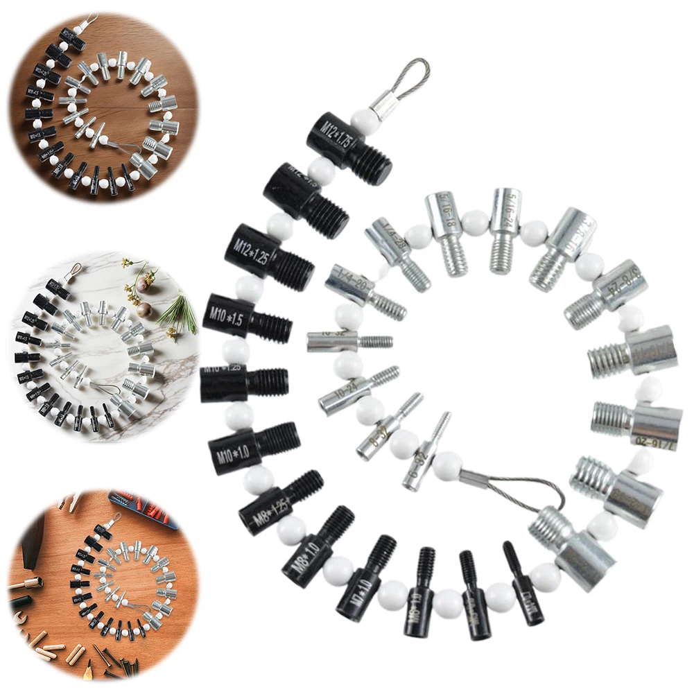 

44 Male/Female Gauges Inspection Measuring Tool Lightweight Bolt Nut Screw Thread Checking Checker Portable Bolt Thread Checker