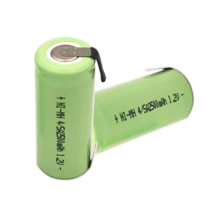 5 sztuk 1.2V 2500mAh akumulator 4/5A akumulator NI-MH 17430 4/5 A z zakładkami spawalniczymi do szczoteczki elektrycznej Braun oral-b 17*43mm