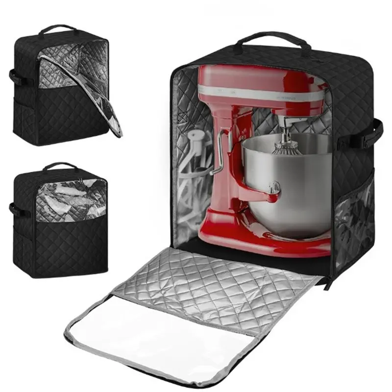 [NEWA66Z!】 For Kitchenaid Mixer Cover With Sliders Base& Storage Bag Featuring Pockets For 6/7/8 Quart Models