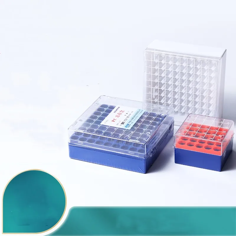 Freezing Storage Box Low-temperature Resistant Plastic Freezing Storage Box 25 81 100 Grid Laboratory Sample Box