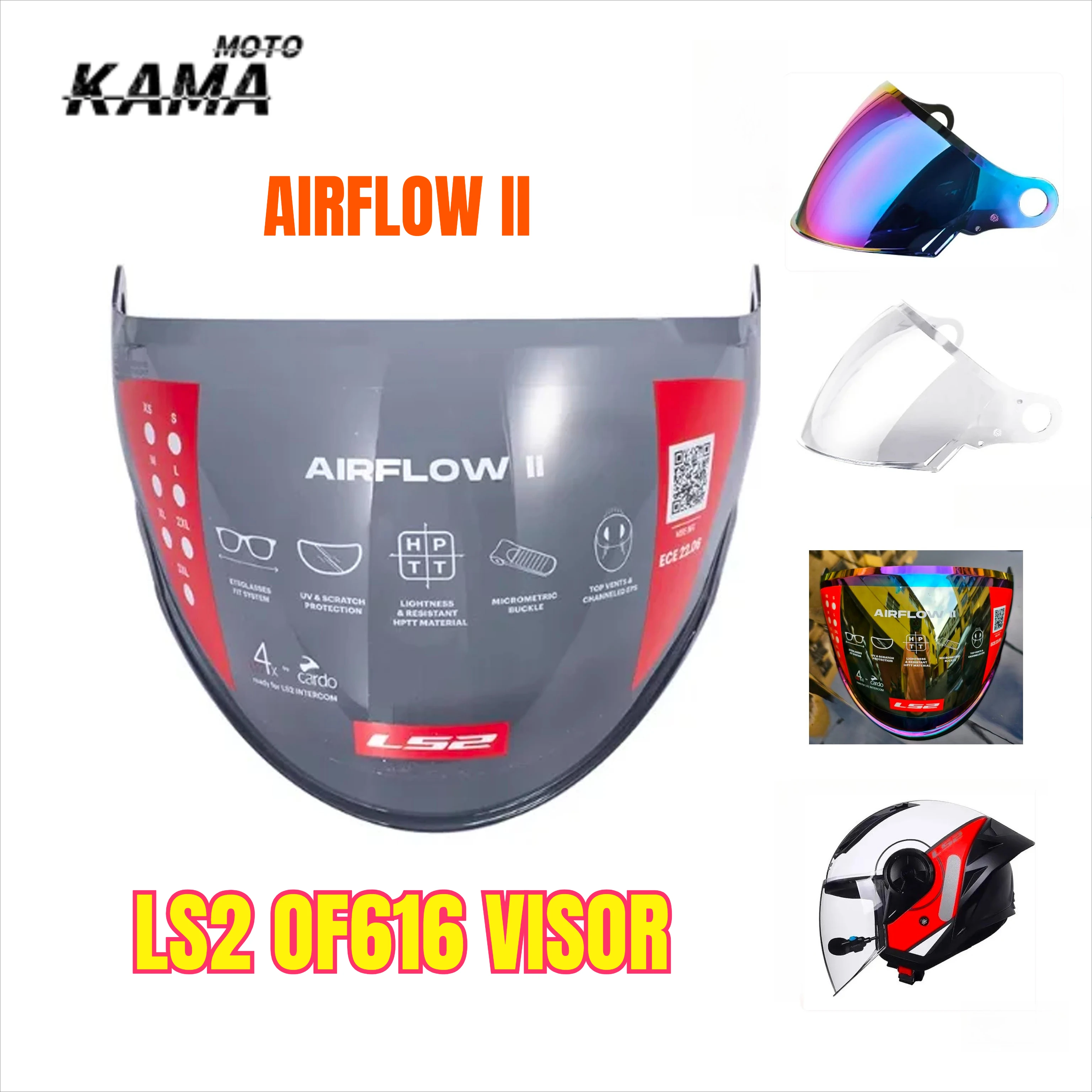

Original LS2 Spoiler Motorcycle Half Helmet OF616 Original Lens Black Lens Color Visors LS2 AIRFLOW II Helmet Accessories