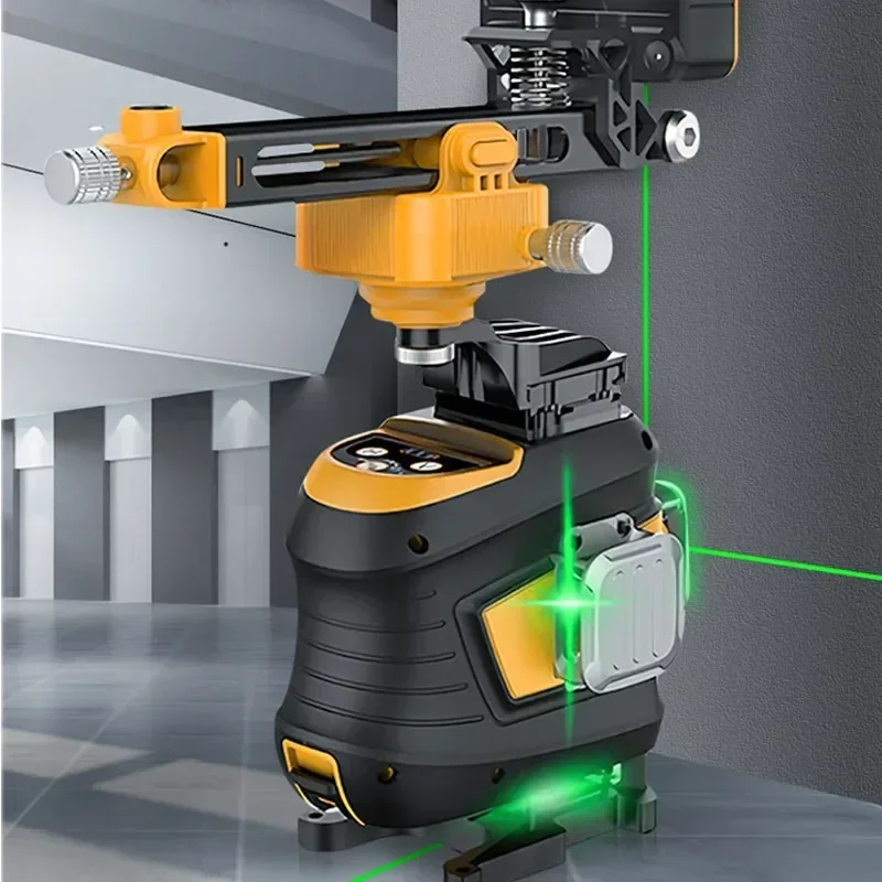 1pc  12-line Infrared Level High-precision Strong Light Thin Line Automatic Leveling Outdoor Ultra-bright Green Ligh