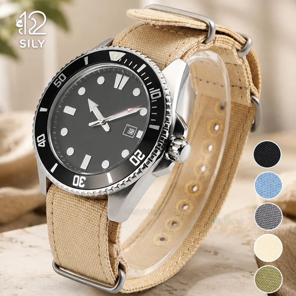 20/22mm for Seiko for Omega Military Nylon Fabric Watch Band Accessories Universal Canvas Watch Strap Sport Replacement Bracelet