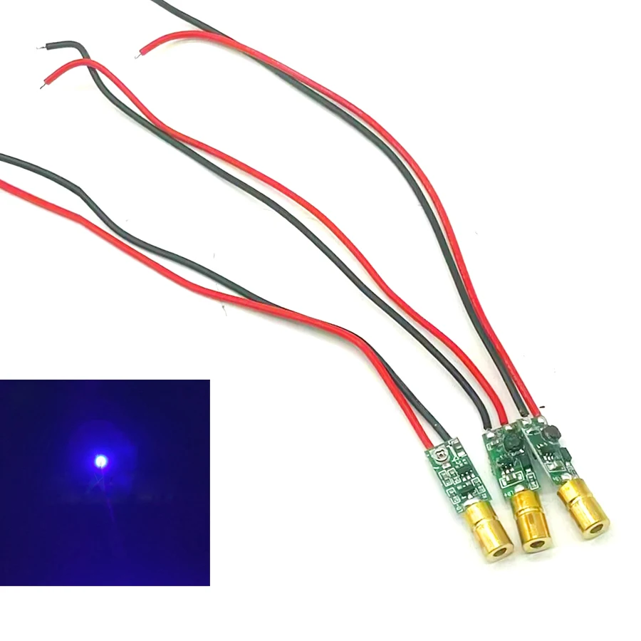 2/3/5pcs Mini 450nm 5mW Blue Dot Laser Diode Module Positioning LED with Driver