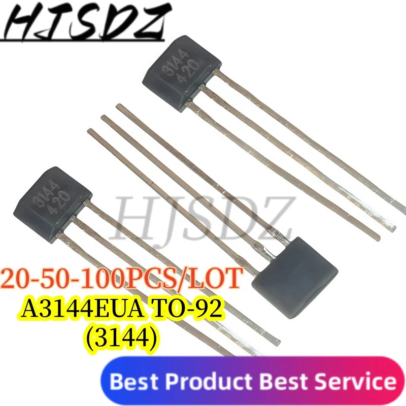 【20-50-100PCS/LOT】 TO‑92S Sensor A3144 A3144EUA OH3144E 44E Magnetic Switch Chip