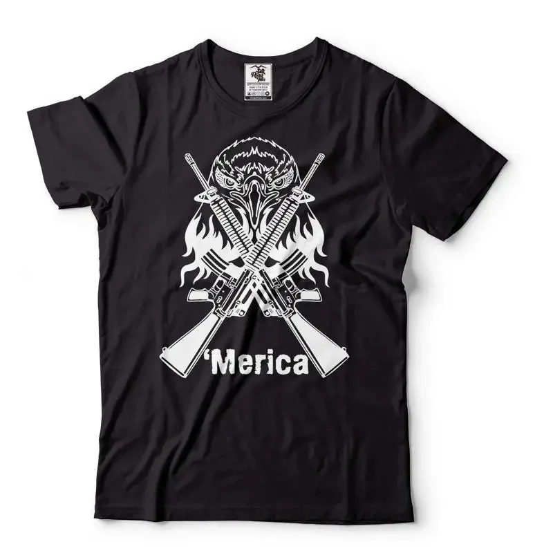 Merica Eagle Shirt 2nd Amendment Patriotic USA Pro Gun Shirt 4th Of July Shirt