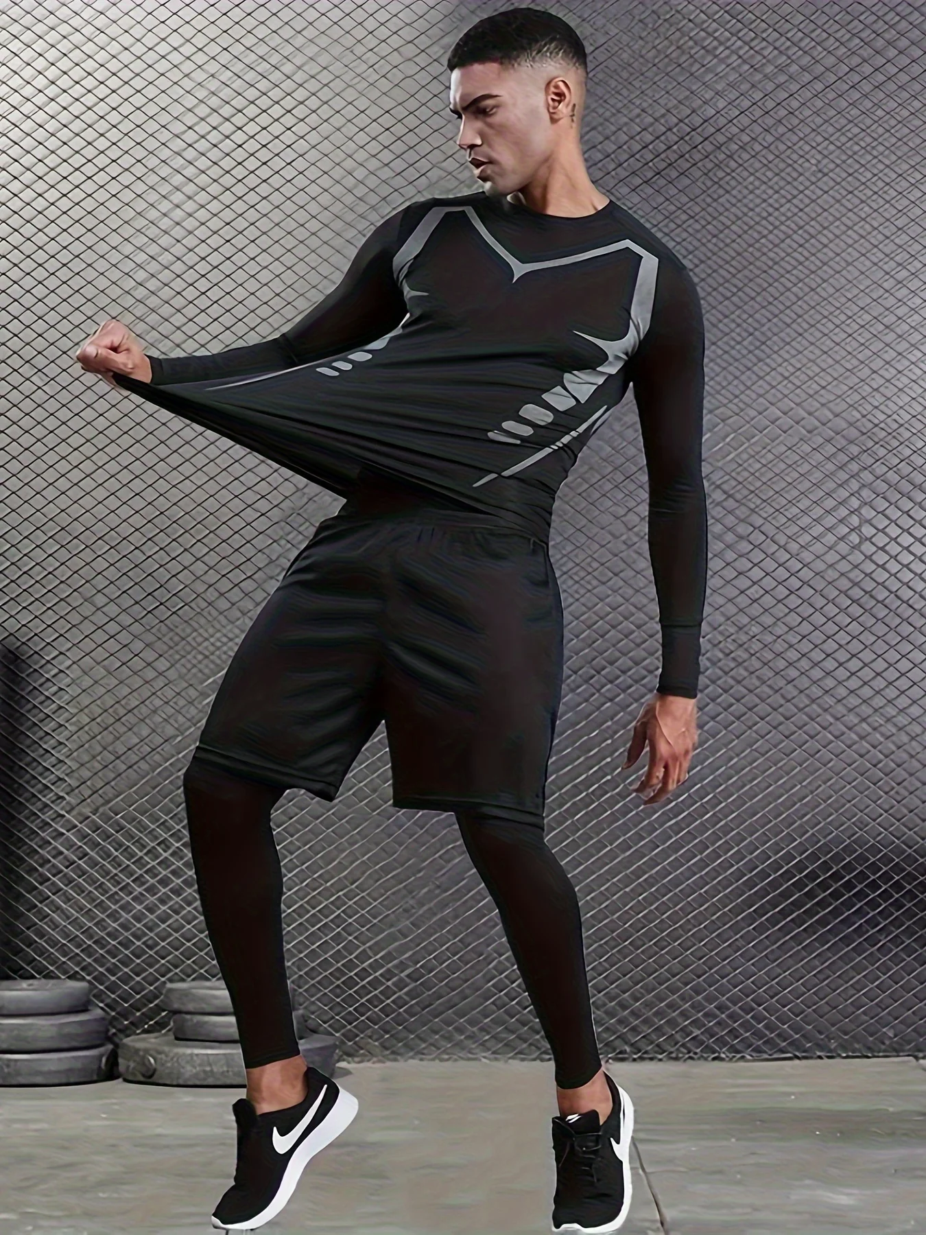 

Мужской спортивный костюм 2025 года. Новинка осени и зимы для езды на велосипеде на открытом воздухе, теплая свободная одежда для тренировок для утреннего бега.