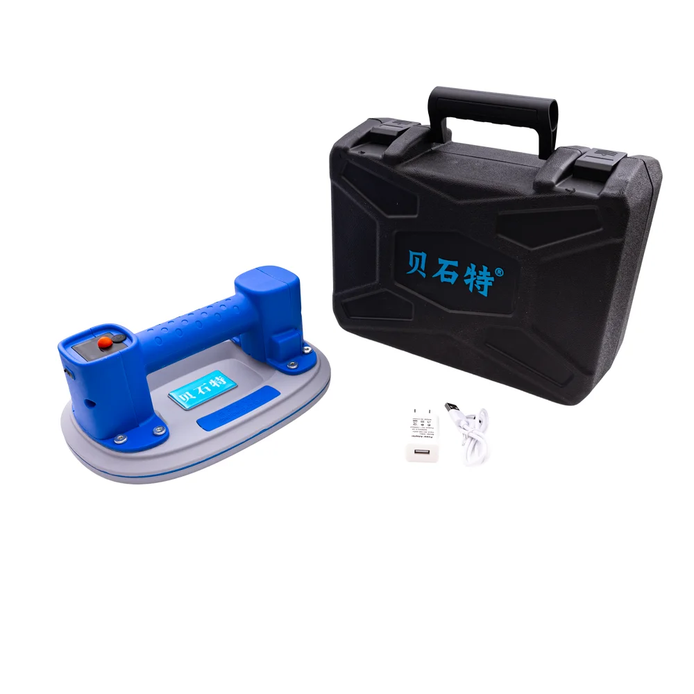 Safety Certified Glass Vacuum Sucker Lifter 280kg Heavy     Electric Vacuum Tile Suction Cups for Stone & Glass Moving