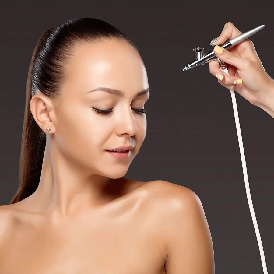 Kit macchina per trucco aerografo con compressore d'aria aghi da 0,4 mm e ugello pistola a spruzzo d'aria per trucco bellezza cosmetica cura della pelle Ey