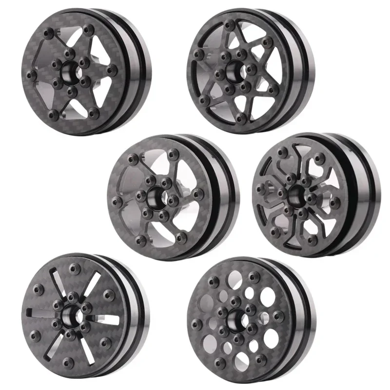 1,9 Zoll Carbonfaser-Felgen 4 Stück für 1/10 RC Crawler Capra scx10 rr10 TF2 element Enduro gmade R1 günstigere Rigs 1.9s DIY