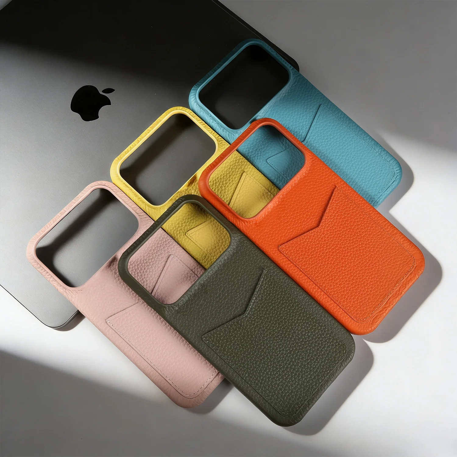 Wysokiej jakości skórzane etui z przegródką na karty do iPhone 18 Pro Max, 16, 15, 14, 16e, 17e, 12, 13 Mini, 11 – tylna obudowa, etui, coque, funda. — zdjęcie produktu 3