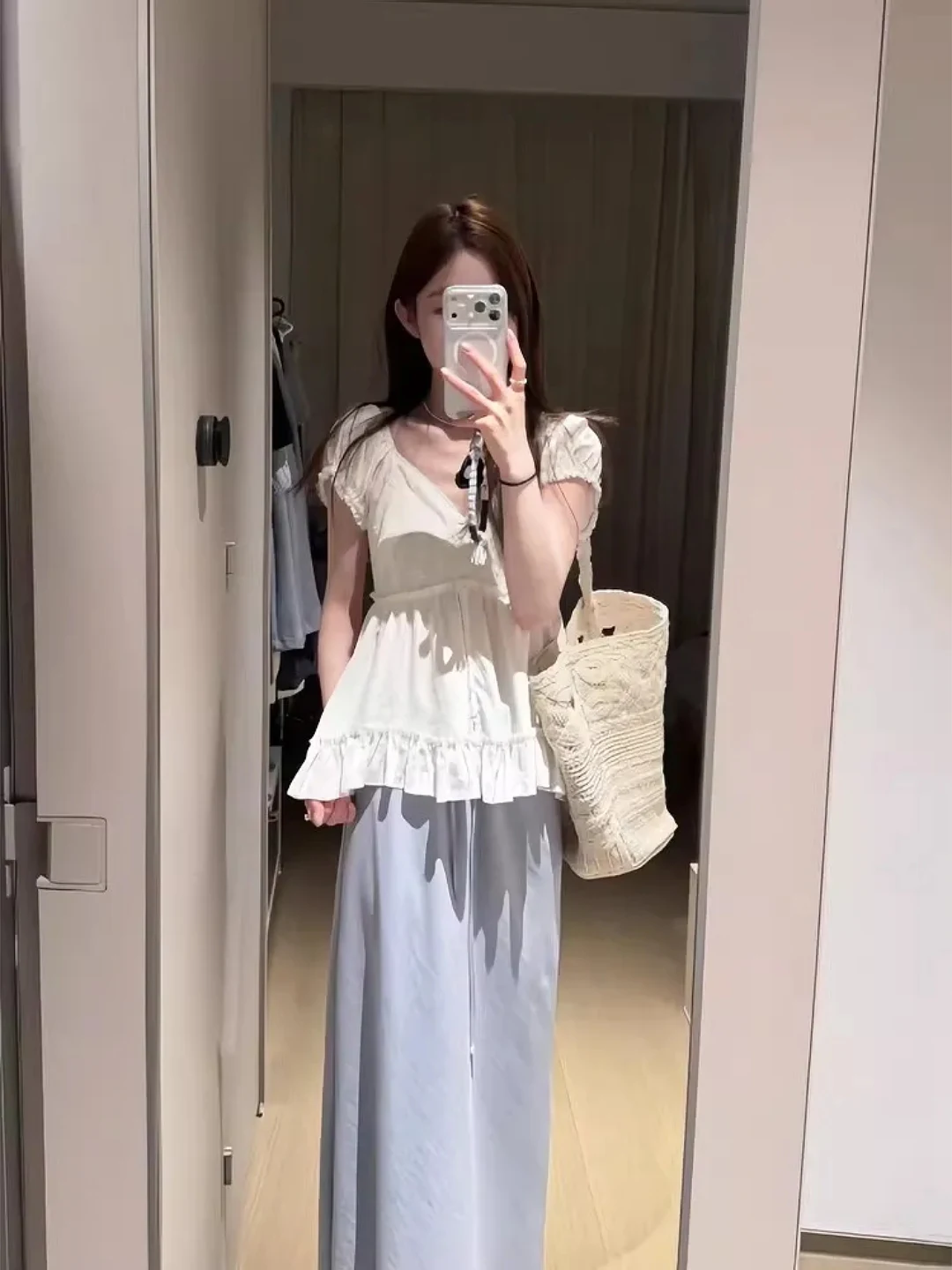 

Soft Style plus Size Doll Shirt with Lace Sleeves Short Sleeve Women's Summer New Style Ultra Popular Unique Top Korean Loose...