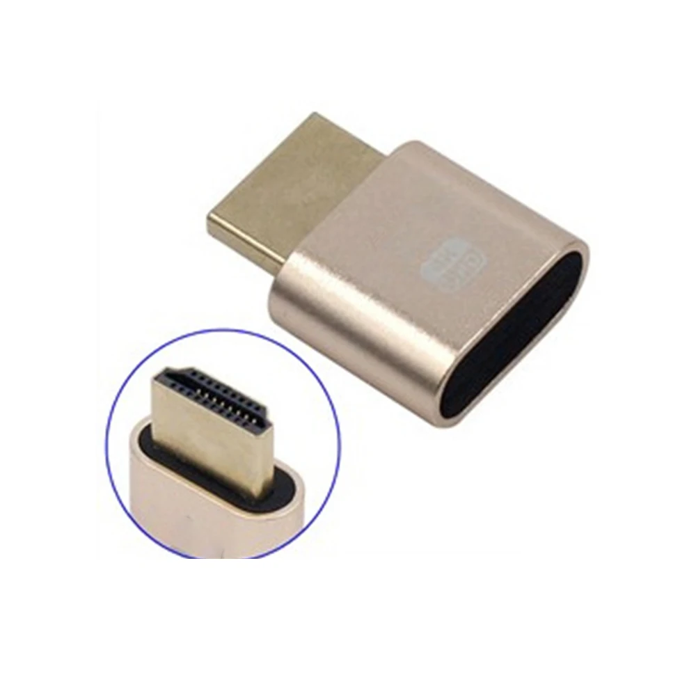 HDMI-Compatible Virtual Display 4K DDC EDID Dummy Plug EDID Display Emulator Adapter Support 1920x1080P For Video
