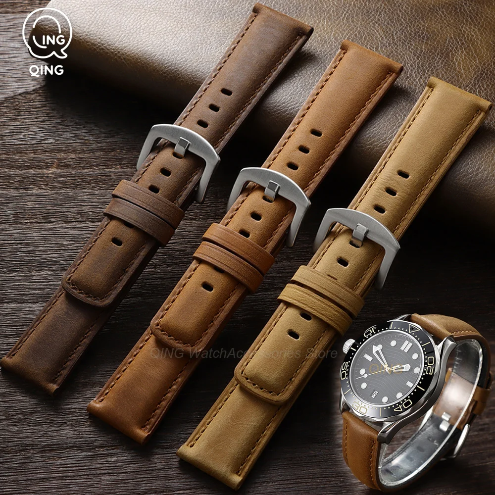 Smartwatch Vintage Watches For Women - 20mm 22mm Vintage Matte Leather Watch