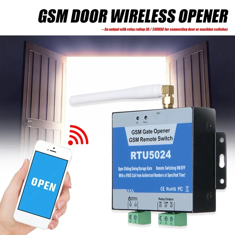 1 قطعة RTU5024 GSM بوابة فتاحة التتابع عن بعد ملحقات الباب 850/900/1800/1900Mhz مفاتيح لمستلزمات غرفة النوم المنزلية