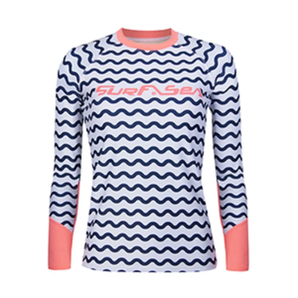 Surf Rash Guards Top for Women, Lycra long sleeves, UPF50 +, Quick Dry Surf-Clothes Swim Kitesurf, Windsurf Dive T-Shirt 2025
