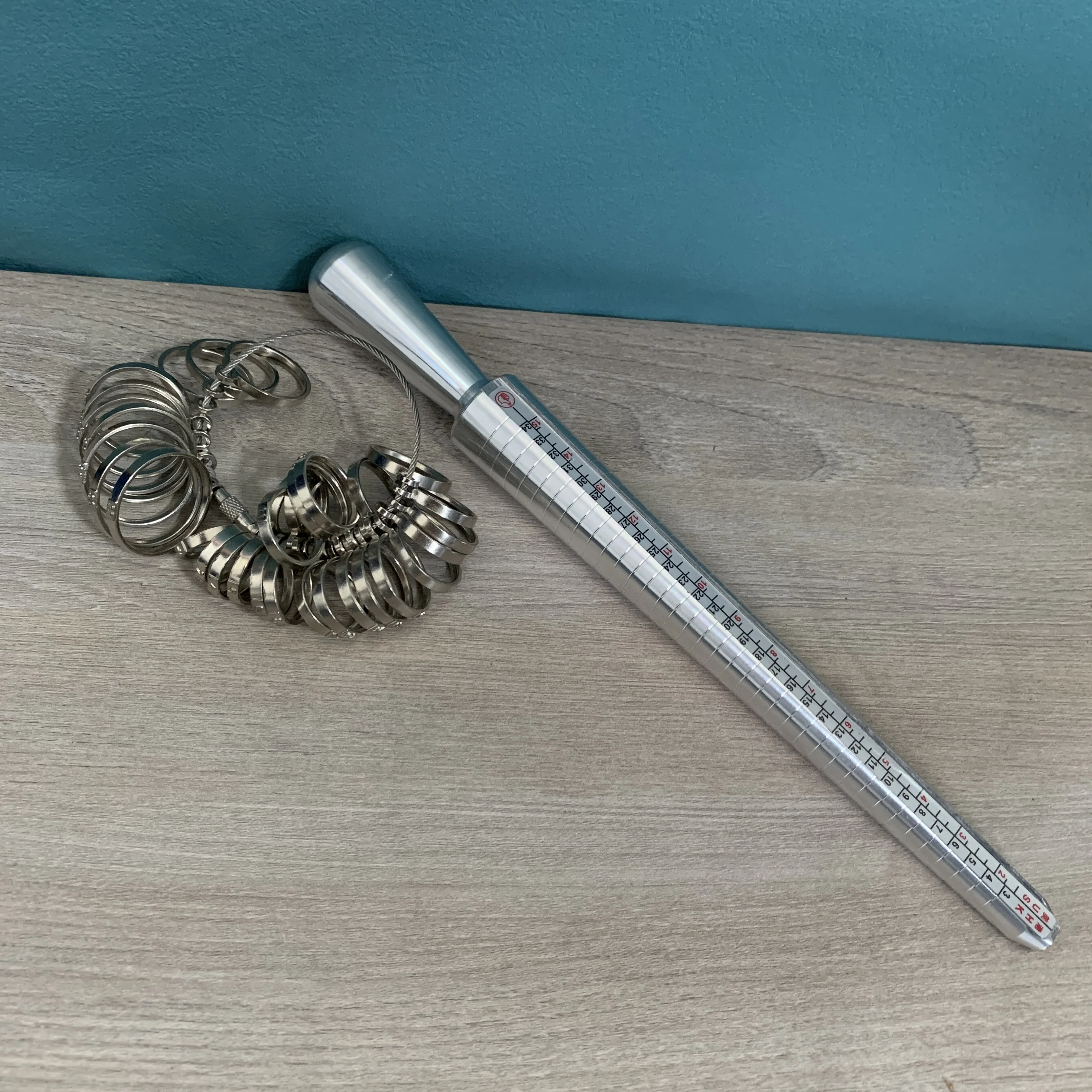 Professional Ring Enlarger Stick Mandrel Handle Hammers Ring Sizer Finger Measuring Stick For DIY Jewelry Making Measuring Tools