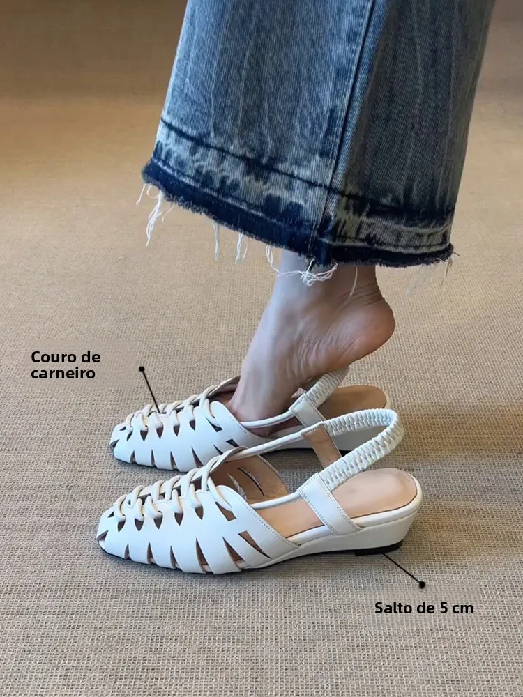 retro-handwoven-hollow-out-sheepskin-roman-sandals-women's-summer-outdoor-pig-cage-shoes-heightening-casual-fashion-sandals