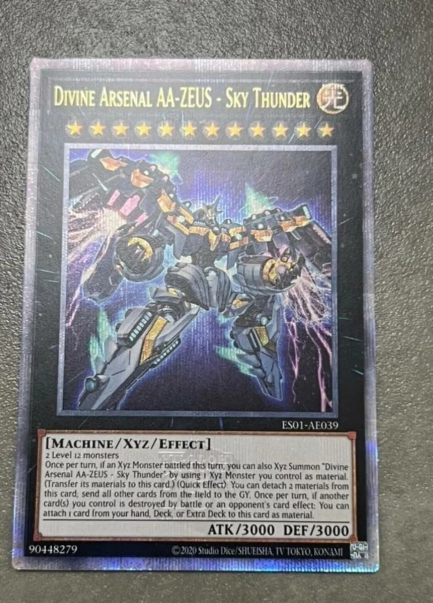 Yugioh KONAMI ES01-AE039 Divine Arsenal AA-ZEUS - Sky Thunder 25th Quarter Century Secret Asian English Collection Mint Card