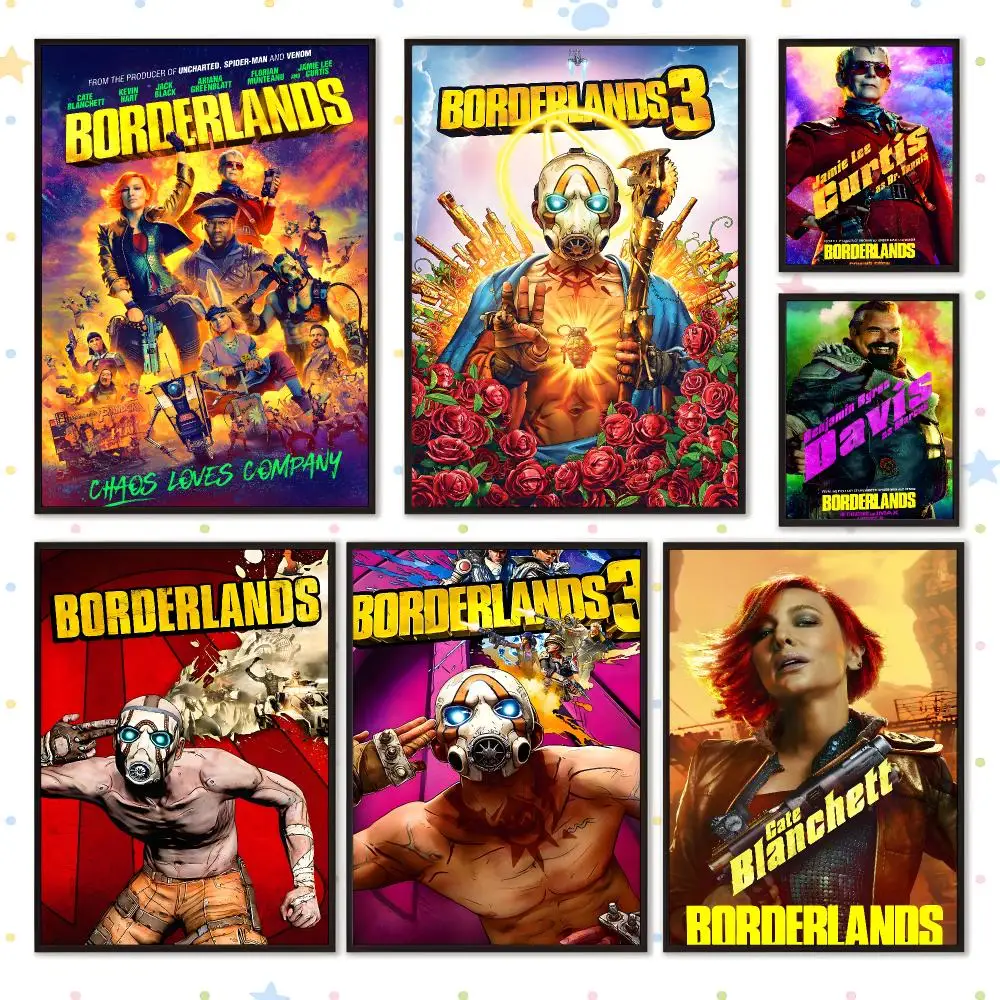 Game Shooter Action RPG Borderlands Poster HD Waterproof PP Self Adhesive Aesthetic Bedroom Dorm Gaming Room Home Decor Gift