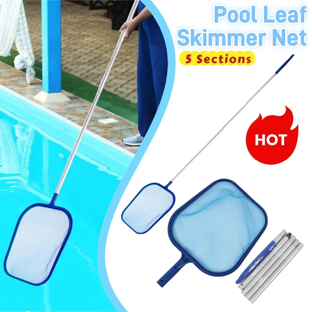 

Скиммер для листьев, сетка для скиммера для бассейна с полюсом, спа-скиммер для мусора, сетка для бассейна, сетка для чистки бассейна, аксессуары для чистки на открытом воздухе