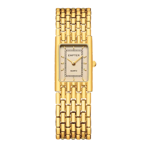 Small Gold Watches for Women - Dainty Analog Quartz Watch for Women - Ladies Watches Square Bracelet Watches for Casual Dress