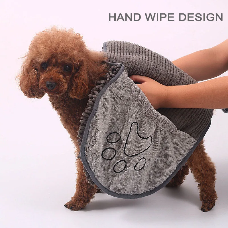 Evcil hayvan havlusu hızlı kuru köpek havlusu bornoz yumuşak elyaf emici kedi banyo havlusu uygun evcil hayvan temizleme lif evcil hayvan aksesuarları