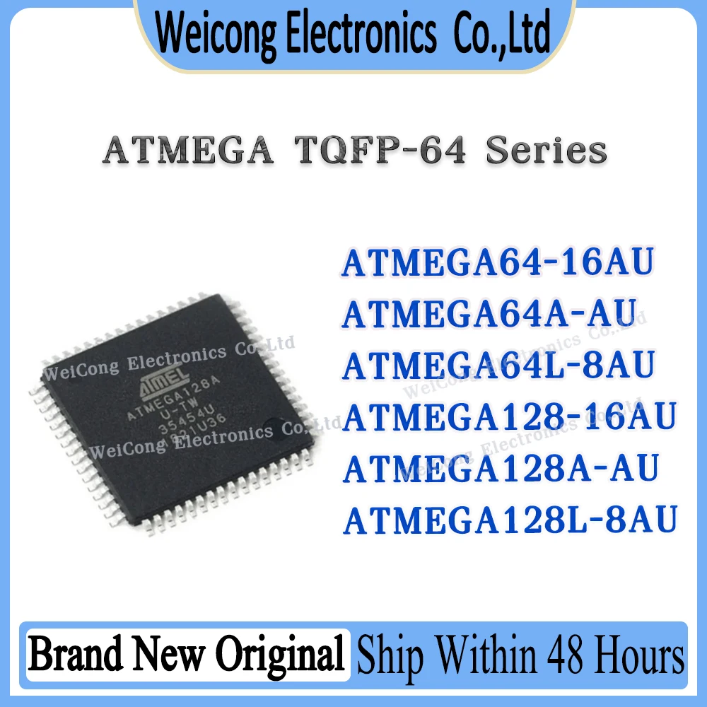 

ATMEGA64 ATMEGA128 ATMEGA64-16AU ATMEGA64A-AU ATMEGA64L-8AU ATMEGA128-16AU ATMEGA128A-AU ATMEGA128L-8AU IC MCU Chip TQFP-64