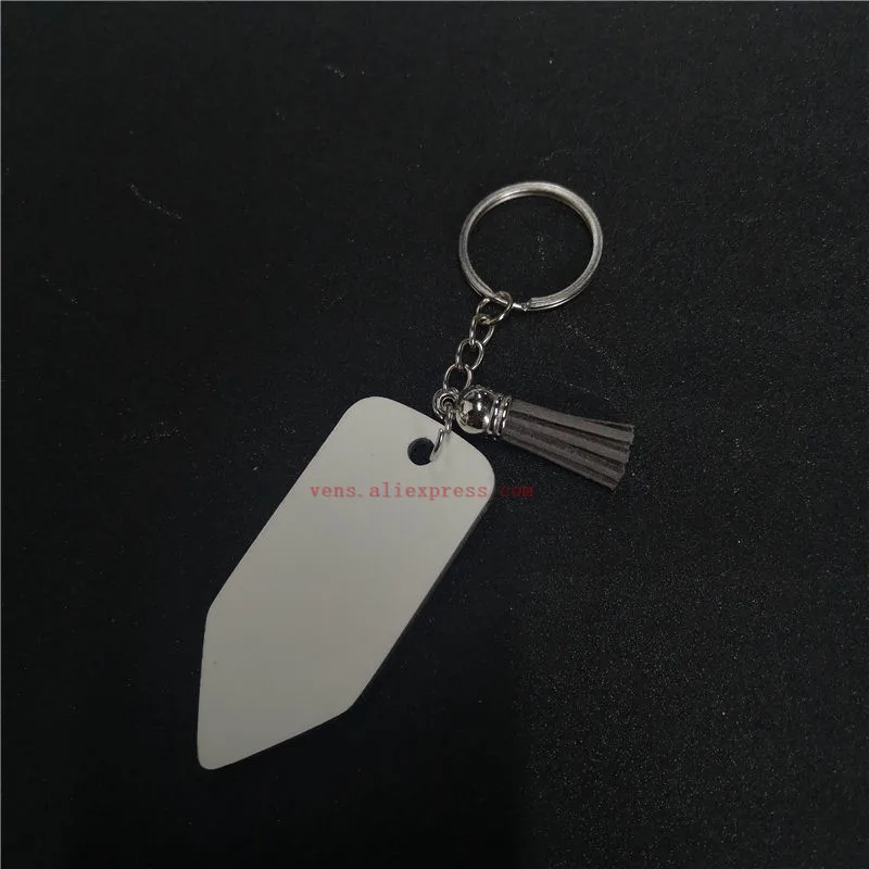 sublimation blank pencil mdf keychain with short tassel for Teachers  Day 30pcs/lot