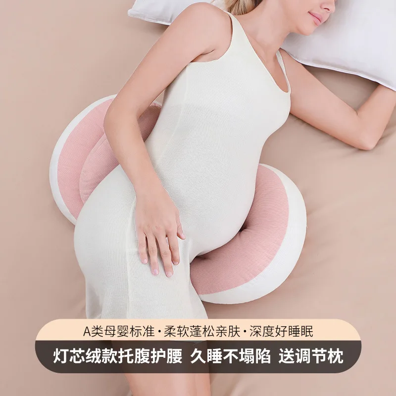 Almohada multifuncional en forma de U para bebé y mujer embarazada, protección de cintura para dormir de lado, soporte Abdominal para el embarazo, color verde