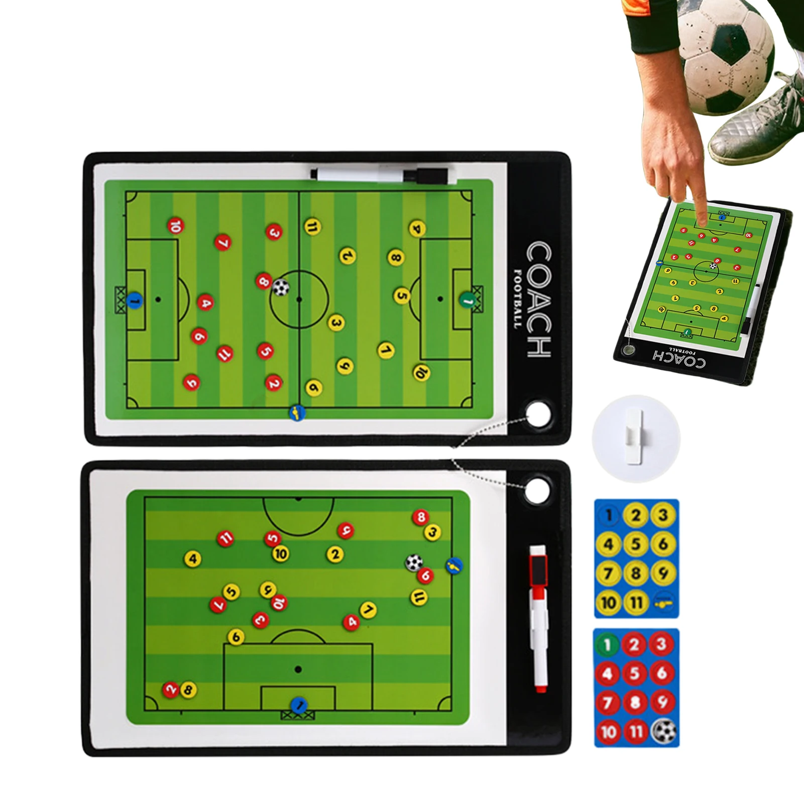

Soccer Magnetic Coaching Board Dry Erase Soccer Whiteboard For Coaches Magnetic Portable Scoreboard Training Tool For Football