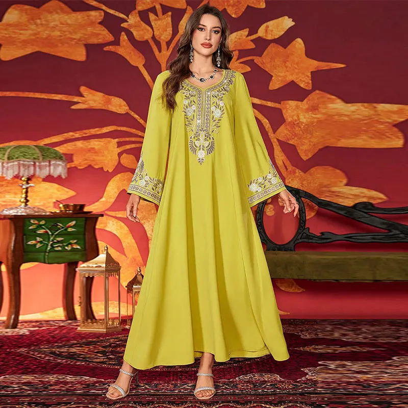 イスラム教徒の女性のためのエレガントなカフタンドレス,十分なイブニングドレス,イード,ラマダン,ジュラバ,ジャラビア,アラビアの服,モロッコのアバヤ