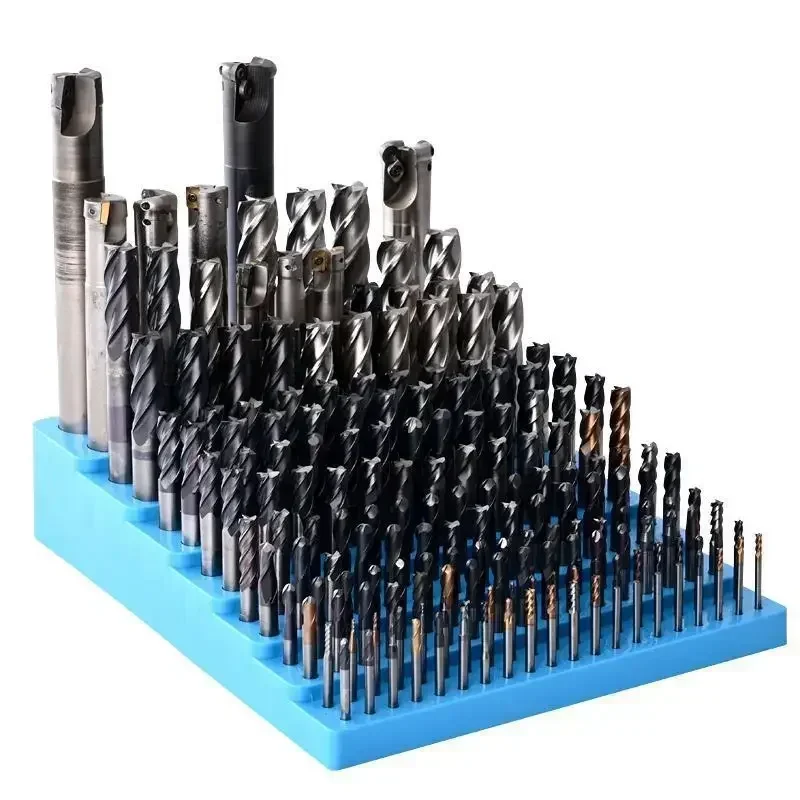 Frame 187 Tool Box Cutter Box CNC 1pc Barrel Tool Reamer Placer Milling Bit Storage Plastic Accessories Drill Grid Organizer