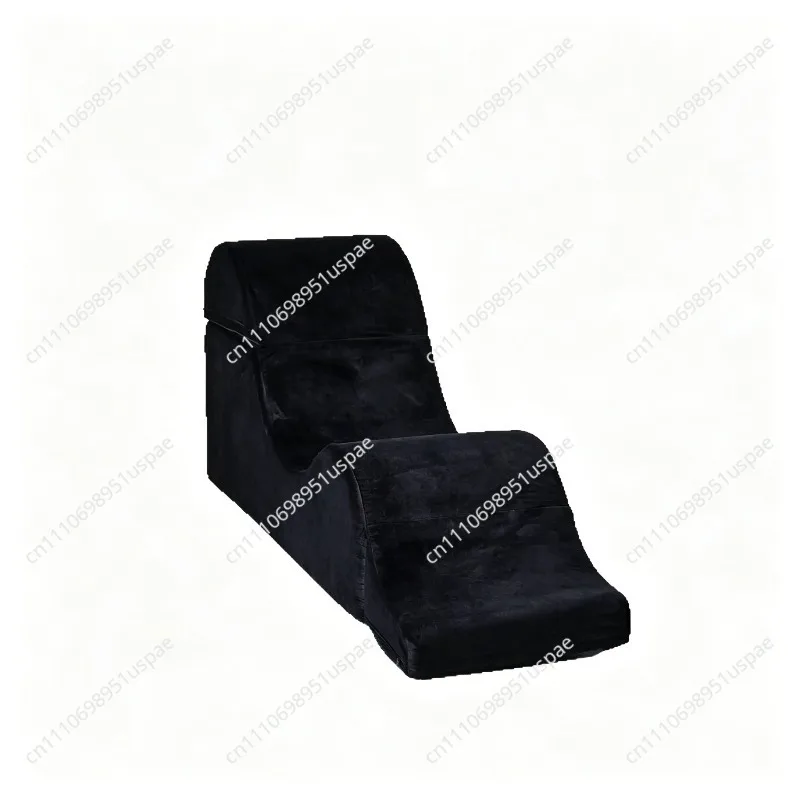 Adult Convertible Yoga Chair Ergonomic Foam Lounge with Waist Pillow Washable Cover Side Pouch