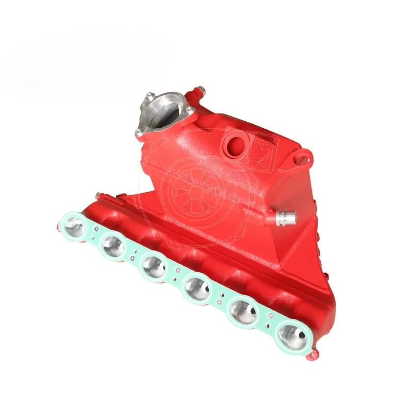 BMW M3 M4 G80 G82 S58エンジン用アルミCNCビレットレッドインテークマニホールドチャージクーラー