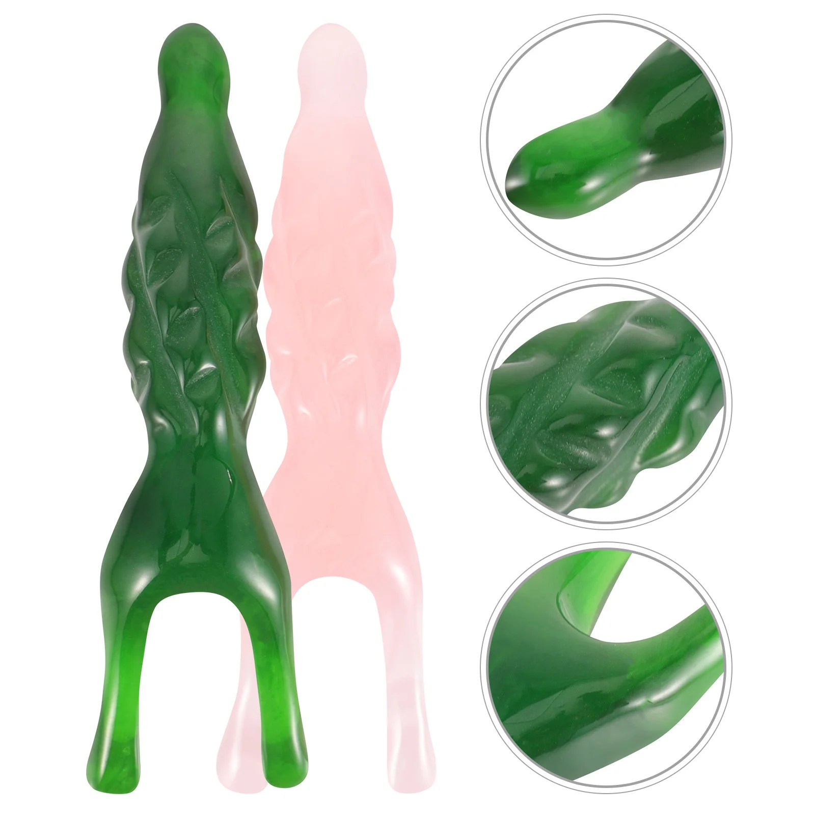 

2Pcs Guasha Scraping Massage Board Resin Body Face Neck Massager Universal Multi-Functional Scraping Plate Home Salon Travel