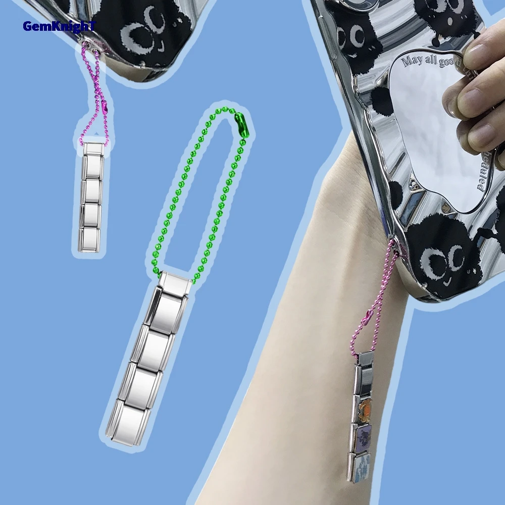 Fashion Fit 9 mm italienisches Charm-Telefonseil aus Edelstahl mit bunten Perlen, Kette, Schlüsselanhänger, Schmuckherstellung, DIY-Geschenk für Frauen – Detail 1