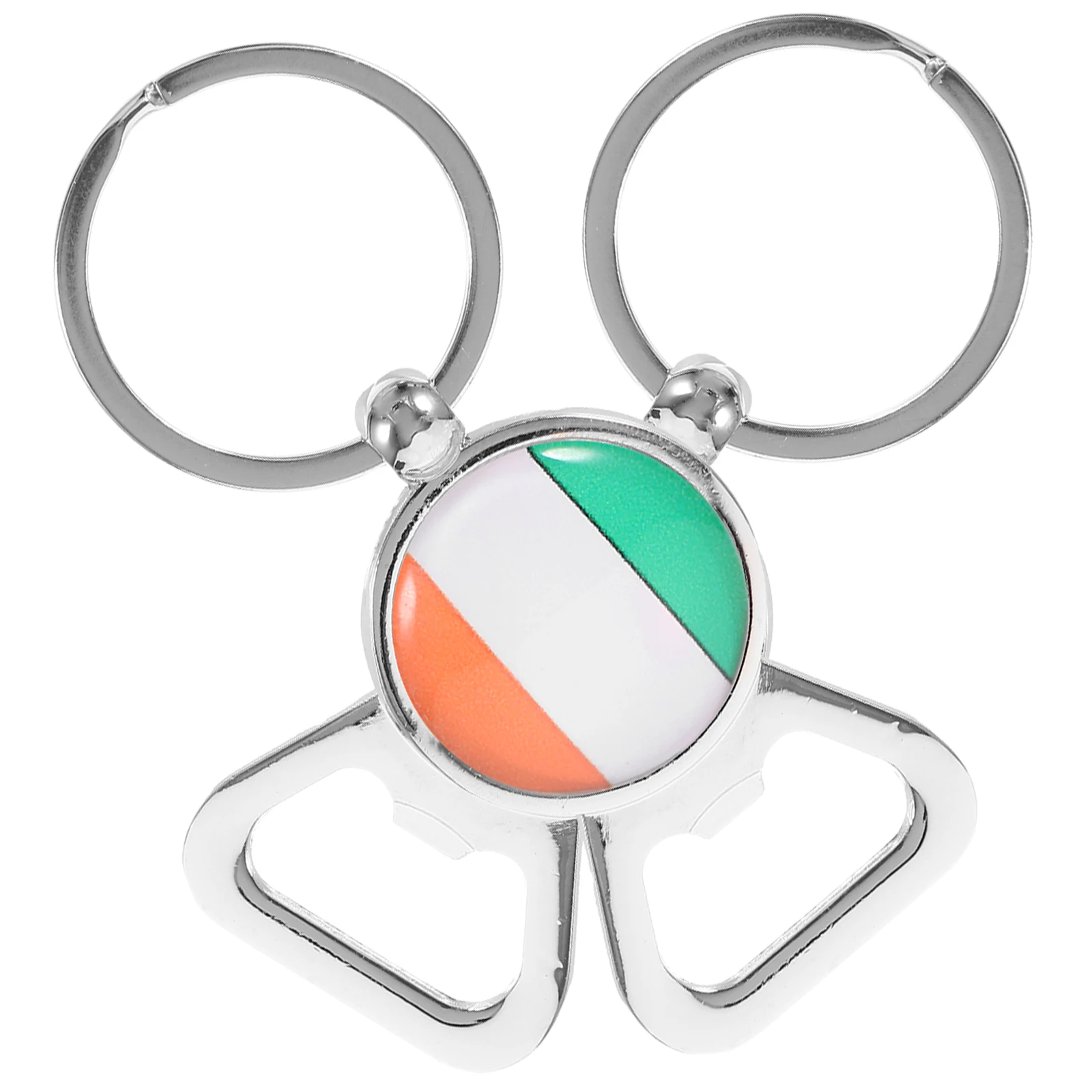 

2 Pcs National Flag Bottle Opener Keychain Lightweight Practical Decorative Beer Glass Party Gift Father Day Present