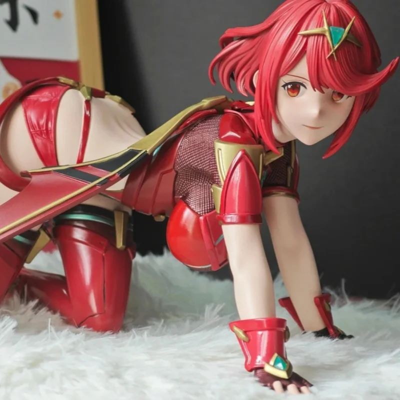 Xenoblade Chronicles Anime Figure Xenoblade 2 Pyra Figurine Homura Figure Pvc Gk Statue Model Doll Collection Room Desk Toy Gift